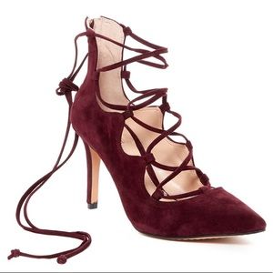 Vince Camuto Barsha Lace-up Pump in Cabern…